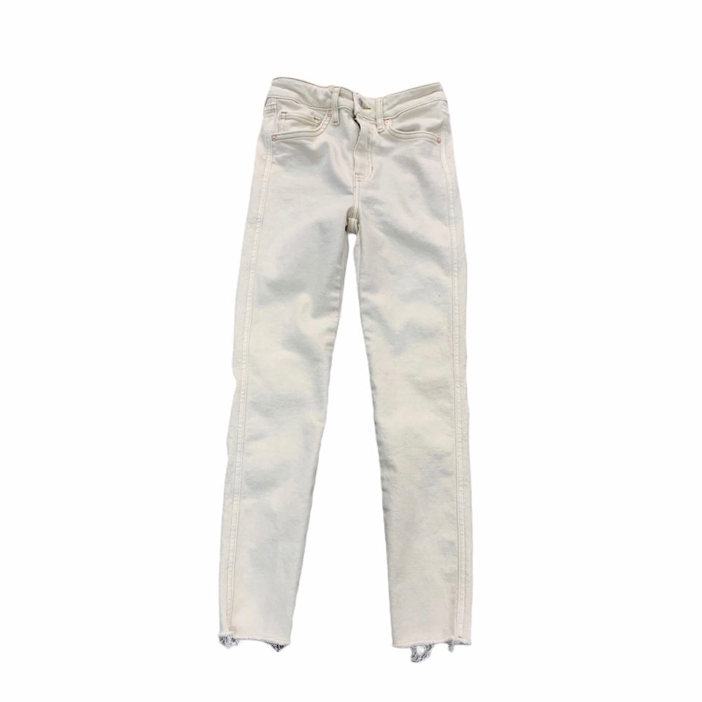 Free People Skinny Jeans, Cream, Size 26